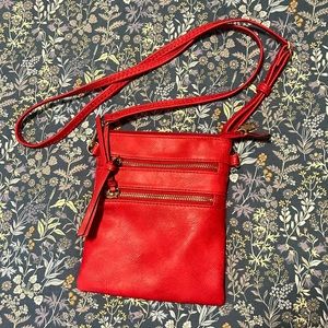 Red crossbody bag